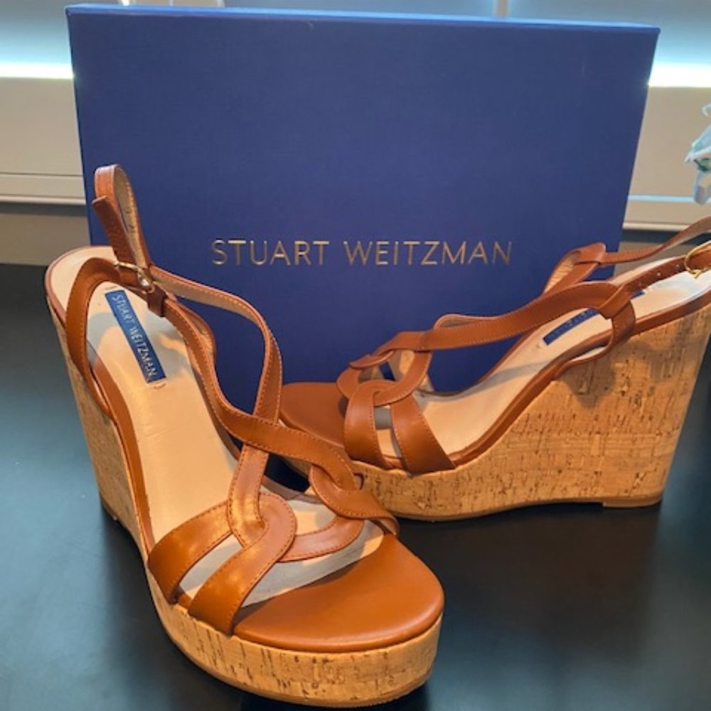 Stuart Weitzman Cressa Dark Bridle Wedge